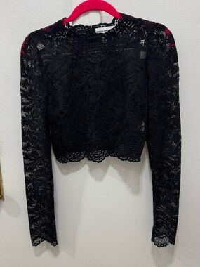 PACO RABANNE LACE CROP TOP